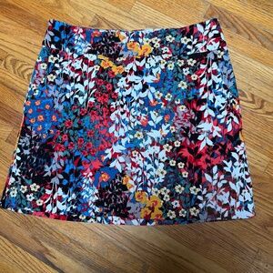 Soft Surroundings Colorful Abstract Floral Skort Size L